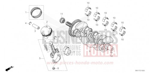 VILEBREQUIN/PISTON CB650RAT de 2026